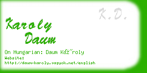 karoly daum business card